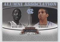 James Worthy, Brandan Wright