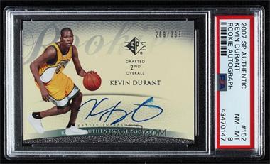 2007-08 SP Authentic - [Base] - Retail #152 - Rookie Authentics Autograph - Kevin Durant /399 [PSA 8 NM‑MT]