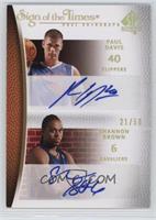 Paul Davis, Shannon Brown [Noted] #/50