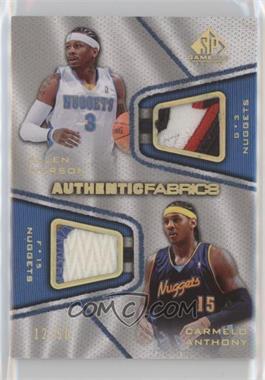 2007-08 SP Game Used - Authentic Fabrics Dual - Patch #AFD-AI - Allen Iverson, Carmelo Anthony /50