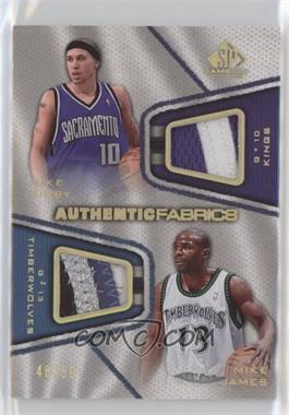 2007-08 SP Game Used - Authentic Fabrics Dual - Patch #AFD-BJ - Mike Bibby, Mike James /50