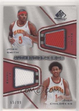 2007-08 SP Game Used - Authentic Fabrics Dual #AFD-JS - Josh Smith, Josh Childress /99