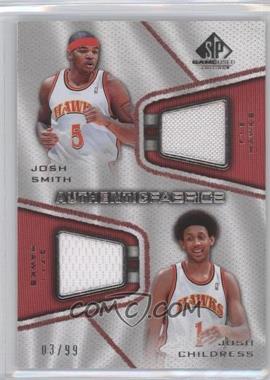 2007-08 SP Game Used - Authentic Fabrics Dual #AFD-JS - Josh Smith, Josh Childress /99