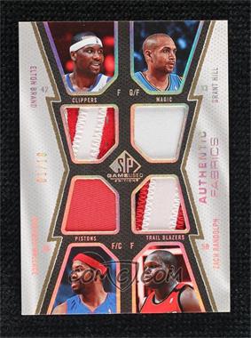 2007-08 SP Game Used - Authentic Fabrics Quad - Patch #AFQ-BHWR - Elton Brand, Grant Hill, Rasheed Wallace, Zach Randolph /10