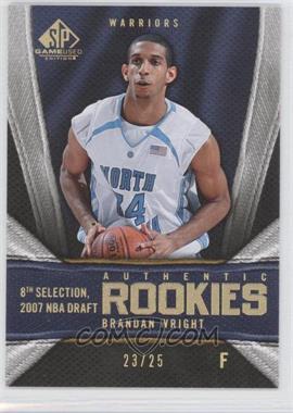 2007-08 SP Game Used - [Base] - Gold #148 - Brandan Wright /25