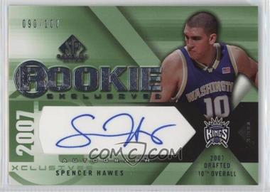 2007-08 SP Game Used - Rookie Exclusives Autographs #RE-SH - Spencer Hawes /100