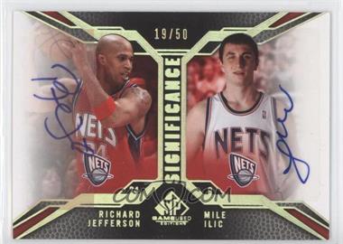 2007-08 SP Game Used - SIGnificance Dual #SD-JI - Richard Jefferson, Mile Ilic /50