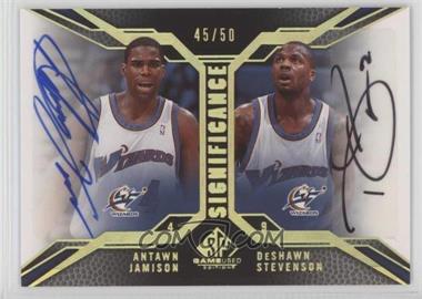 2007-08 SP Game Used - SIGnificance Dual #SD-JS - Antawn Jamison, DeShawn Stevenson /50