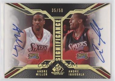 2007-08 SP Game Used - SIGnificance Dual #SD-MI - Andre Miller, Andre Iguodala /50