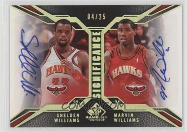 2007-08 SP Game Used - SIGnificance Dual #SD-WW - Shelden Williams, Marvin Williams /25