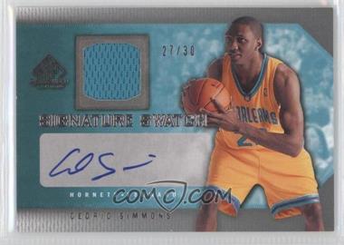 2007-08 SP Game Used - Signature Swatch #SS-CS - Cedric Simmons /30