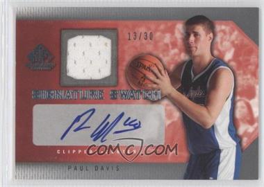 2007-08 SP Game Used - Signature Swatch #SS-PD - Paul Davis /30