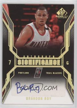 2007-08 SP Game Used - Significance Autographs #SI-BR - Brandon Roy