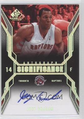 2007-08 SP Game Used - Significance Autographs #SI-JG - Joey Graham