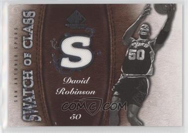 2007-08 SP Game Used - Swatch of Class #SC-DR - David Robinson