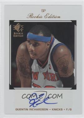 2007-08 SP Rookie Edition - [Base] - Autographs #205 - 1998-99 SP Veteran/Legend Design - Quentin Richardson