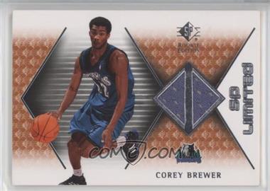 2007-08 SP Rookie Edition - SP Limited #SP-CB - Corey Brewer