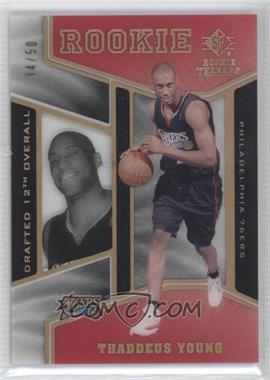 2007-08 SP Rookie Threads - [Base] - Gold #46 - Thaddeus Young /50