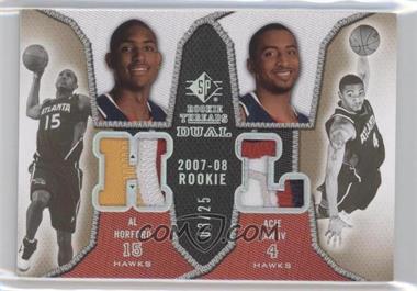 2007-08 SP Rookie Threads - Dual Rookie Threads - Patch #DRT-HL - Al Horford, Acie Law IV /25