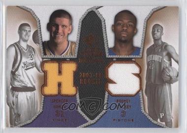 2007-08 SP Rookie Threads - Dual Rookie Threads #DRT-SH - Spencer Hawes, Rodney Stuckey