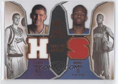 2007-08 SP Rookie Threads - Dual Rookie Threads #DRT-SH - Spencer Hawes, Rodney Stuckey