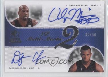 2007-08 SP Rookie Threads - Multi-Marks Dual #MD-DA - Alonzo Mourning, Daequan Cook /50