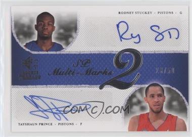 2007-08 SP Rookie Threads - Multi-Marks Dual #MD-PS - Rodney Stuckey, Tayshaun Prince /50
