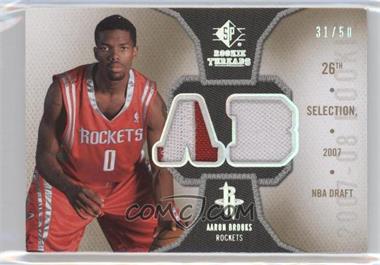 2007-08 SP Rookie Threads - Rookie Threads - Patch #RT-AB - Aaron Brooks /50