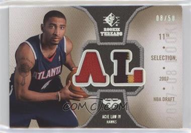 2007-08 SP Rookie Threads - Rookie Threads - Patch #RT-AL - Acie Law IV /50