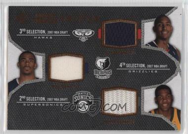 2007-08 SP Rookie Threads - Triple Rookie Threads #TRT-DHC - Al Horford, Mike Conley, Kevin Durant