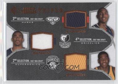2007-08 SP Rookie Threads - Triple Rookie Threads #TRT-DHC - Al Horford, Mike Conley, Kevin Durant
