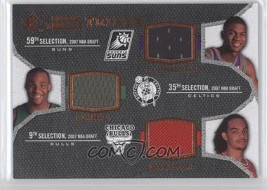 2007-08 SP Rookie Threads - Triple Rookie Threads #TRT-NDS - D.J. Strawberry, Glen Davis, Joakim Noah