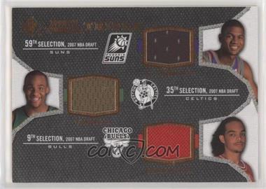 2007-08 SP Rookie Threads - Triple Rookie Threads #TRT-NDS - D.J. Strawberry, Glen Davis, Joakim Noah