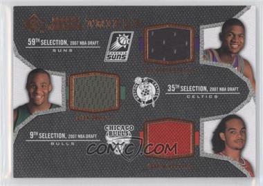 2007-08 SP Rookie Threads - Triple Rookie Threads #TRT-NDS - D.J. Strawberry, Glen Davis, Joakim Noah