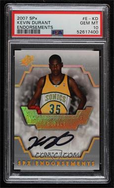 2007-08 SPx - Endorsements #E-KD - Kevin Durant [PSA 10 GEM MT]