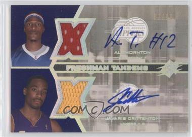 2007-08 SPx - Freshman Tandems Jerseys - Patch Autographs #F2-TC - Al Thornton, Javaris Crittenton /10