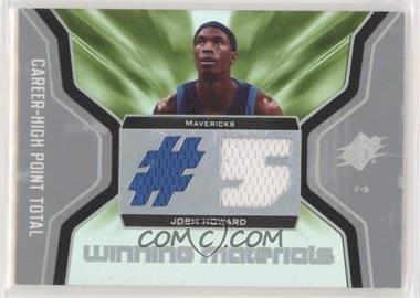 2007-08 SPx - Winning Materials Jersey - Stats #WMJ-JH - Josh Howard