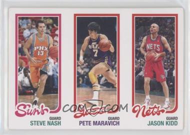 2007-08 Topps - 1980-81 Design Rip Cards - Ripped #RIP-3 - Steve Nash, Pete Maravich, Jason Kidd /99