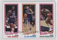 Earl Monroe, Allen Iverson, Oscar Robertson #/99