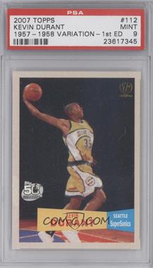 2007-08 Topps - [Base] - 1957-58 Variations 1st Edition #112 - Kevin Durant /119 [PSA 9 MINT]