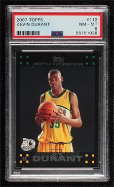 2007-08 Topps - [Base] #112 - Kevin Durant [PSA 8 NM‑MT]