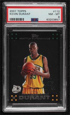 2007-08 Topps - [Base] #112 - Kevin Durant [PSA 8 NM‑MT]