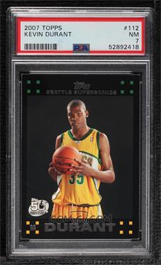 2007-08 Topps - [Base] #112 - Kevin Durant [PSA 7 NM]