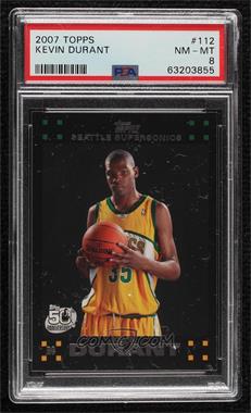 2007-08 Topps - [Base] #112 - Kevin Durant [PSA 8 NM‑MT]
