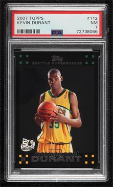 2007-08 Topps - [Base] #112 - Kevin Durant [PSA 7 NM]