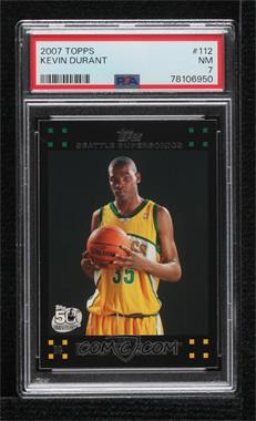 2007-08 Topps - [Base] #112 - Kevin Durant [PSA 7 NM]