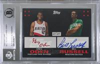 Greg Oden, Bill Russell [BAS BGS Authentic] #/25