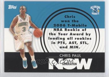 2007-08 Topps - Generation Now #GN12 - Chris Paul