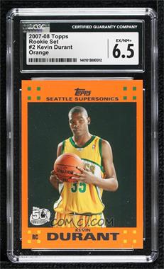 2007-08 Topps - Retail Factory Set Rookie Set - Orange #2 - Kevin Durant [CGC 6.5 EX/NM+]