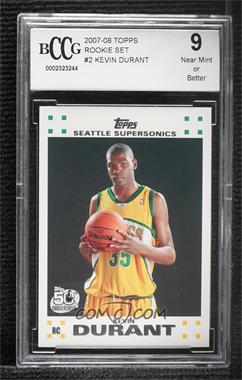 2007-08 Topps - Retail Factory Set Rookie Set - White #2 - Kevin Durant [BCCG 9 Near Mint or Better]